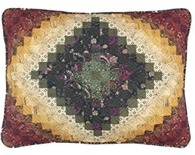 Donna Sharp Pillow Sham - Spice Postage Stamp Contemporary Decorative Pillow Cover with Multicolored Pattern - Standard