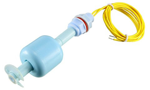 sourcing map Poisson Réservoir Liquide Eau Niveau Capteur Plastique PP Vertical Flotteur Interrupteur