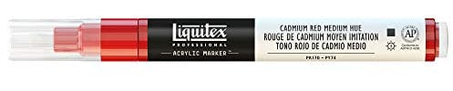 Liquitex 4620151 - Pennarello Acrilico, Rosso (Cadmio - Rosso Medio Imitazione N. 4), 2 - 4 mm
