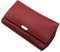 Große Rindleder Damen Geldbörse/Geldbeutel/Portemonnaie/Portmonaise/Geldtasche/Portmonee mit extra vielen Fächern in 5 Farben (Rot)