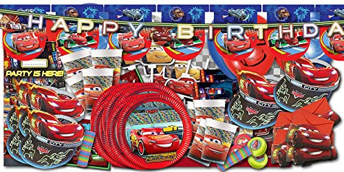 ORDENO Kindergeburtstag Partydekoset Cars XXL - Partygeschirr & Partydeko