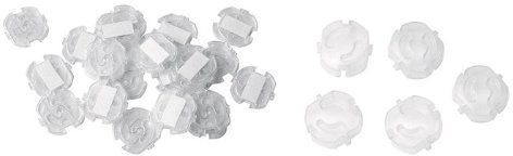 Reer 20 Steckdosenschutz, klebbar, transparent (6 Packungen)
