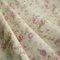 Stoff, Blumen- bzw. Rosenmuster, Vintage-Stil, Baumwolle, Popeline, Meterware, cremefarben