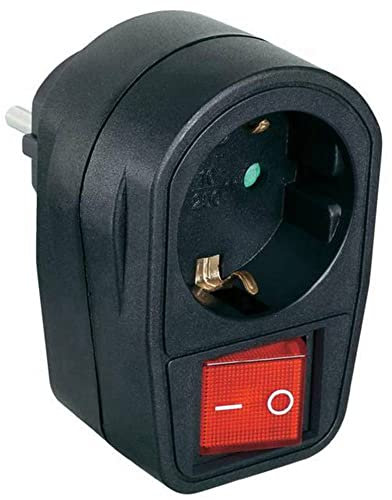 Renkforce 1296317 Schaltbare Zwischensteckdose 2polig Schwarz