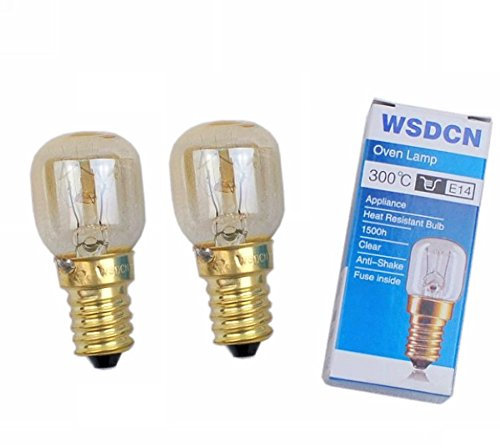 2 Pack, Fulfilled By Amazon, WSDCN Compatible Bulb for Whirlpool Kitchen Aid Oven Light Bulb 4173175