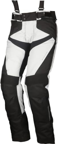 Modeka Lonic Motorrad Textilhose, hellgrau/schwarz, Short 2XL