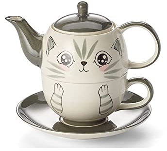 NEU Cha Cult Tea for one Set Feli Keramik, 4-teilig Kanne: 0,4 l, Tasse: 0,2 l