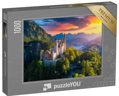 puzzleYOU: Puzzle 1000 Teile „Schloss Neuschwanstein bei Füssen, Bayern“ – aus der Puzzle-Kollektion Schloss Neuschwanstein