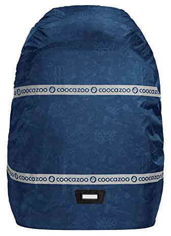 coocazoo Regenhülle, Blue, blau, reflektierend und wasserdicht, getapte Nähte, geeignet für Rucksäcke und Tornister, schützt vor Regen und Schmutz, ab der 3. Klasse