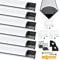 LED Profil Schwarz V Form Diffusor, 6Pack Aluminiumkanal 3.3ft/1Meter Aluminium Profil mit Milchiger Weißer Abdeckung, 45 Grad Anschlüsse für LED Streifen Lichter Aluprofil