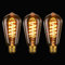 SageSunny Bombilla Edison Vintage E27 LED Regulables Bombillas ST64 4W 40W Equivalente Espiral Estilo Retro Antiguo Bombilla Filamento LED de Vidrio ámbar Decorativa Lámpara Cálida 2200k 3 pieza