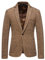 Tweed Anzug Herren Einfachheit Retro Einfarbig Longsleeve Anzug Herren Slim Fit Revers Eine Taste Mit Taschen Blazer Herren Business Casual Arbeit Anzug Jacke Männer C-Khaki 4XL