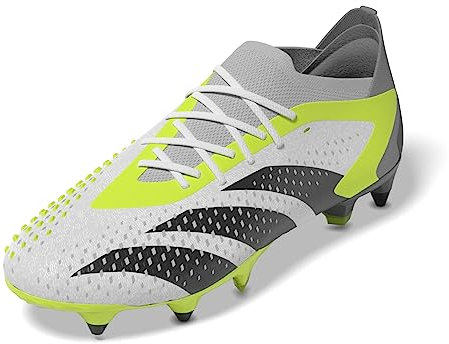 adidas Unisex Predator Accuracy.1 L Sg Football Shoes (Soft Ground), FTWR White Core Black Lucid Lemon, 8 UK