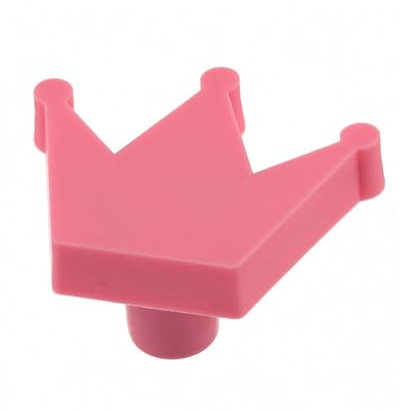 Gedotec Kinder-Möbelgriffe aus Gummi | Krone - Rosa | 1 Stück - Kindergriff-Möbel | KID | Schubladen-Knopf elastisch - speichelfestem Gummi | Möbelknopf - Kinderzimmer | inkl. Befestigungsmaterial