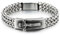 COOLSTEELANDBEYOND Edelstahl Jesus Christus Kruzifix Kreuz Armband für Herren, Quadratische Franco Kette, Rauhe Oberfläche