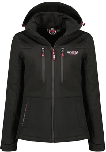 Canadian Peak Timmexeak Lady - Veste Femme Softshell Capuche Impermeable - Manteau Polaire Blouson Coupe Vent Resistant Travail - Vetement Randonnee Ski Automne Hiver Printemps