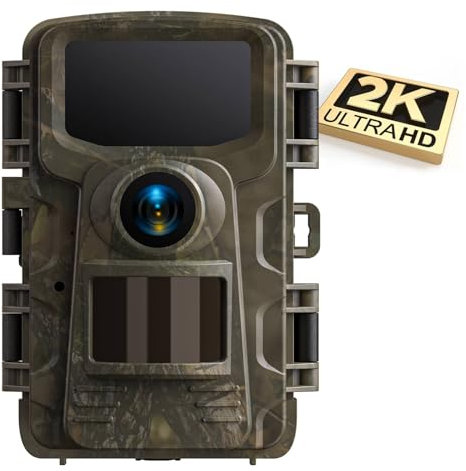VOOPEAK Wildkamera 36 MP FHD 2 K, Nachtkamera, bewegungsaktiviert, Jagdkamera, Infrarot, Überwachung für den Außenbereich, Fotofalle, IP66, wasserdicht, für Wildtiere