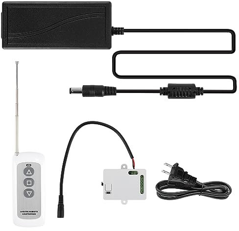 Fiqops Linearaktuator Controller 240V, mit Controller,Netzteil und Fernbedienung,für den Anschluss eines oder zweier Linearmotor verwendet werden, Türöffner, Fensteröffner und TV-Lifte