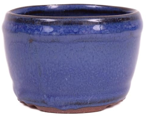Bonsai - Kaskadenschale 7.5 Ø x 5 cm - rund - blau 50195