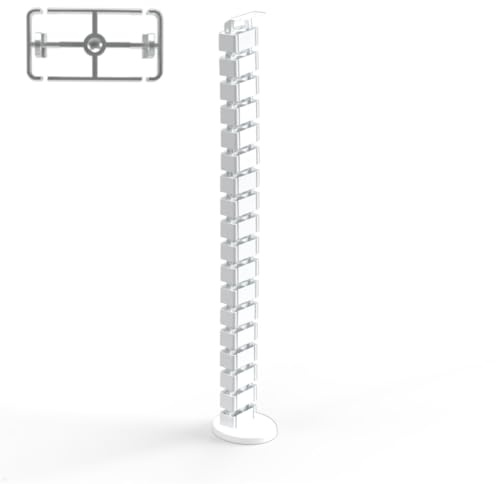 TecLines TKF001W Kabelführung für Steh-Sitz Tisch 128,5 cm (Weiß)