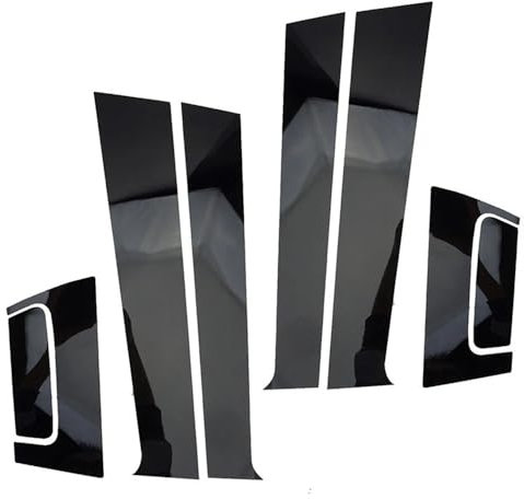 Toiumops Fenster Verkleidung Zierleiste für Honda HRV 2016-2022, 8-teiliges Auto glänzend schwarz BC Säulenfenster Türsäulendekorationsaufkleber