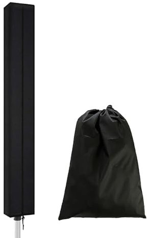 Housse de Protection Professionnelle pour Sèche-linge Rotatif, Housse pour Sèche-linge Rotatif, Imperméable avec Fermeture Éclair, Housse de Protection pour Sèche-linge(Le noir,160 * 15 * 15cm)