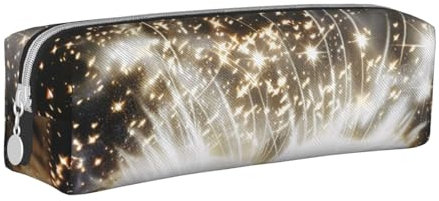 JKSEEPYN Magic Book Federmäppchen aus bedrucktem Leder, mit Reißverschluss, minimalistisch, ultradünn, für die Schule, weiß, Einheitsgröße, Taschen-Organizer