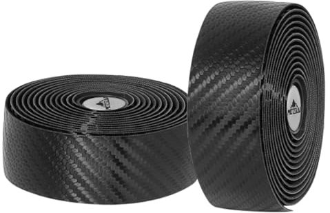 Azarxis Fahrrad Lenkerband 2 Stück, Lenkerbänder, Atmungsaktives Lenkerband für Fahrradgriff Rennrad Radfahren (01 Schwarz)