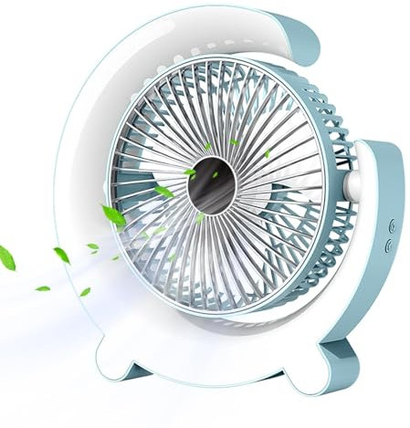 Ventilador de escritorio,Ventilador de escritorio USB,Ventilador de escritorio portátil 3 velocidades fuerte flujo de aire - Ventilador de escritorio giratorio de 360 grados, pequeño y silencioso, a