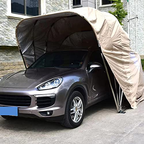 FLNOZAMZ Allwetterfester Carport, Autounterstand, halbautomatischer mobiler hydraulischer Carport, 2,5 * 5,5 cm, einfach zu bedienen, für Verschiedene Modelle geeignet (Khaki)