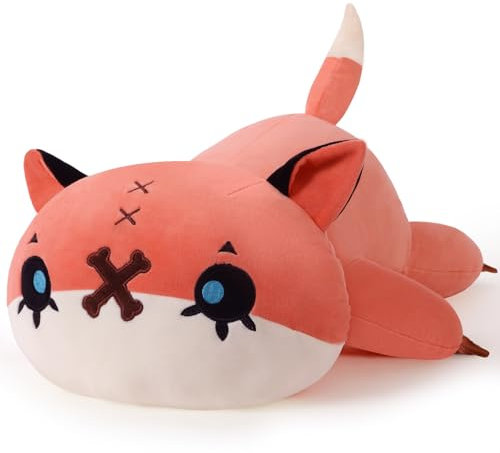 SNOWOLF Nette Fuchs Plüsch Umarmung Kissen Gefüllte Tiere Spielzeug, Kawaii Plüsch Spielzeug Super Soft Cartoon Wurf Kissen für Mädchen für Jungen Brithday Geschenk (50cm, Rosa)