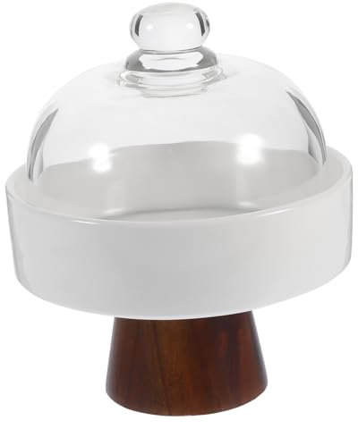 Cabilock Bandeja De Cerámica Alta Para Dulces y Aperitivos Tapa Fácil De Limpiar