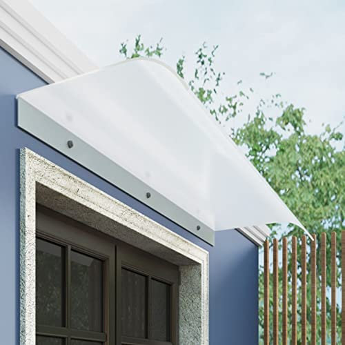 Tenda da sole per porta d'ingresso, design moderno, copertura per porta d'ingresso, copertura antipioggia, resistente ai raggi UV, insonorizzante, per cortile e balcone, pannello in policarbonato, 50