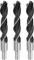 sourcing map 3pcs Brad Point Drill Bits 20mm(25/32) Dia Straight Round Shank Drill Metric Brad Point 4.72 Drilling Depth Spiral Twist Drill Bits for Carpenter Woodworking Plastic Rubber
