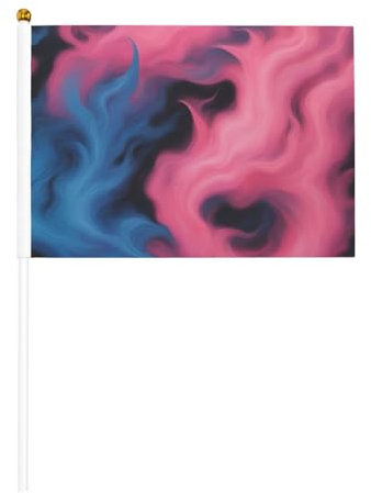 blu e rosso fuoco stampa due lati tenuto in mano bandiere all'aperto indoor decorativo sport giochi festival eventi bandiera