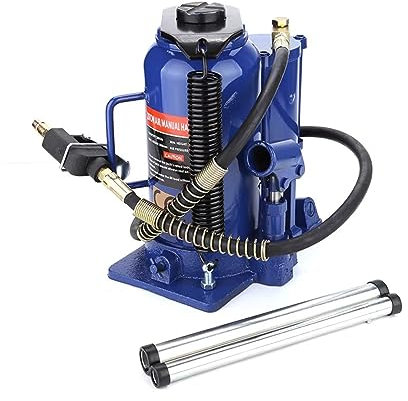 Cric hydraulique pour bouteille de voiture - 15/20/32/50 tonnes - Fonctionnement manuel - Pour réparation de camion, camping-car, levage à griffes en acier robuste (20T)