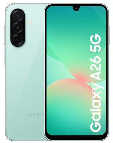 Samsung Galaxy A26 5G Smartphone, Awesome Intelligence, 8GB Memory, 256GB Storage, 50MP Camera, Light Green, 3 Year Samsung Extended Warranty (UK Version)
