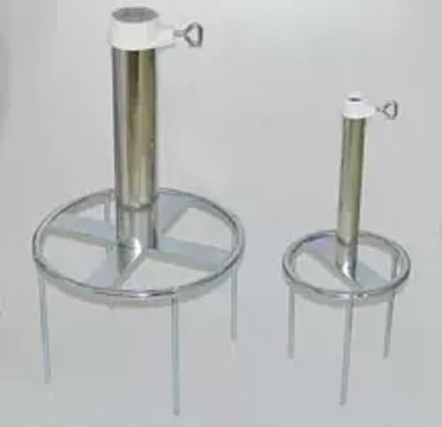 Rasendorn Sonnenschirmständer, 25 mm Durchmesser, 180 mm Ring, 3 Bodenspieße, Verzinkter Stahl-Zum aktuellen TEST-PREIS Made B. Württemberg