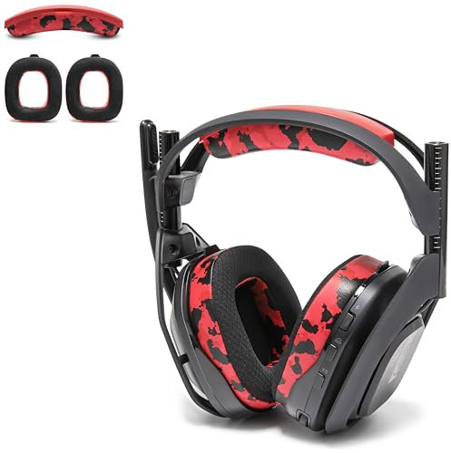 WC Mod Kit A50 - Almohadillas de Gel refrigerante + Diadema de Repuesto para Astro A50 Gen 4, Gen 5 y A50X de Wicked Cushions | Mayor Comodidad, refrigeración y Durabilidad | Red Camo