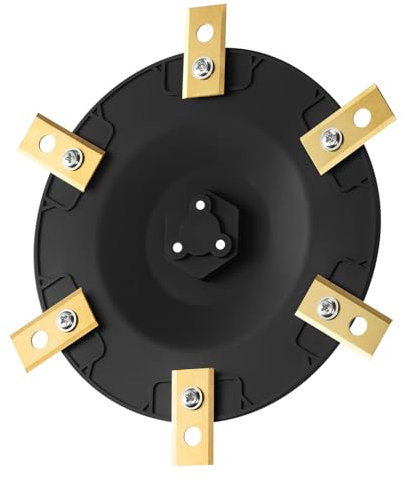 [AUFRÜSTUNG] Messerteller + 6 Stück Klingen Kompatibel mit Einhell Freelexo Cam 350,500,600 Plus, Mähroboter Messerscheibe Rasenroboter Drehscheibe