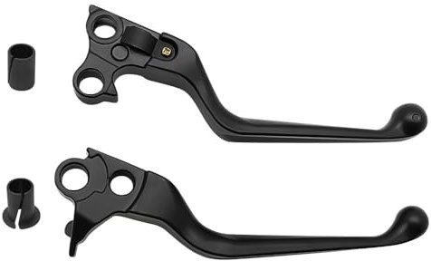 Mabutingti Leva freno e frizione per Harley Davidson Sportster 883 1200 Softail Dyna Electra Glide Road King Fat Boy Night Train Street Bob (Nero)