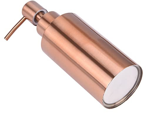 304 Stainless Steel, Rose Gold Bottle Dispenser Stainless Steel Rose Gold Copper 0 Pump Refillable Liquid Hand for Bathroom Bottle (250ml)