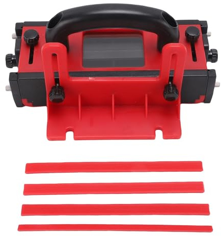 Table Saw Push Block Adjustable Non Slip Safety Tool Transparent Window | 3D Multi Directional Control, Replaceable Non-Slip Strips,Compatible with Table Saw, Router, Band Saw, Jointer