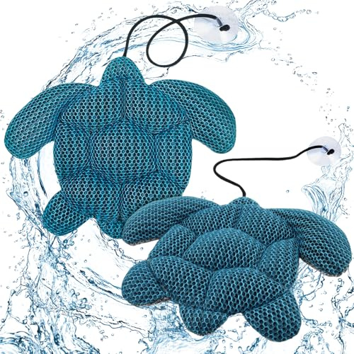 yisight Absorbeur D'écume, Absorbeur D'huile de Piscine Réutilisables, Absorbeurs de Piscine Éponge Flottante, pour Absorbant Mousse et Graisse pour Spa Piscine Baignoire(2, Tortue Marine)