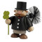 KWO Olbernhau 25009 Räuchermännchen Schornsteinfeger Mini, 10 cm