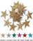 Gold 48 Fabric Glitter 25mm Star Iron-On