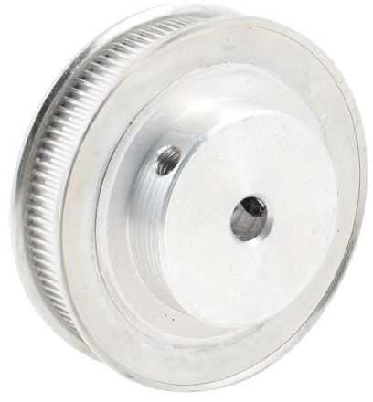 sourcing map Aluminiumlegierung Ton Silber 100 Zähne 8 mm Pilot Bohrung Gewinde Riemenscheibe de