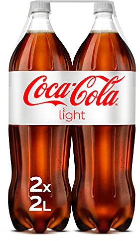 Coca-Cola Light, Refresco de Cola sin Azúcar, sin Calorías - Pack 2 Botellas 2L
