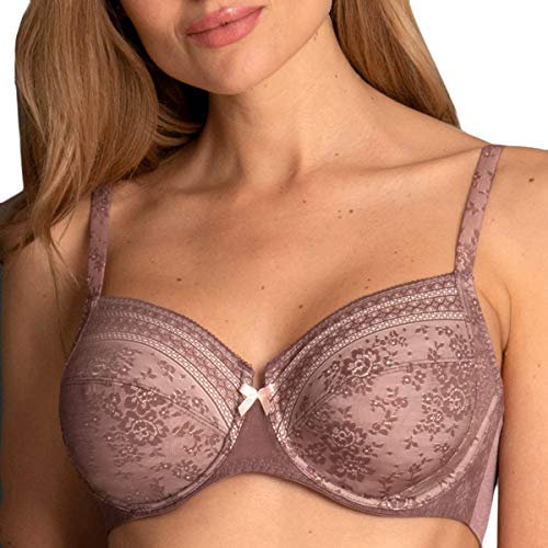 Rosa Faia 5653-769 Fleur Donna Reggiseno Coppa Piena Plus Size con Ferretto Pizzo Flroeale Rosa Berry 3C