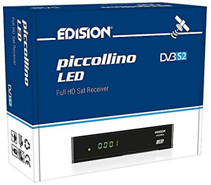 Edision piccollino LED Full HD SAT Receiver (DVB-S2, HDTV, HDMI, SCART, 2 x USB 2.0, Lan, lettore di schede)